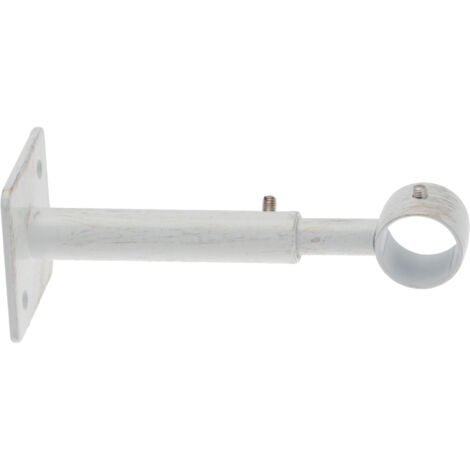 Support plafond métal blanc patiné or – Diamètre 20cm – Œil de 7cm pour tringles à rideaux – Installation facile – Ateliers 28