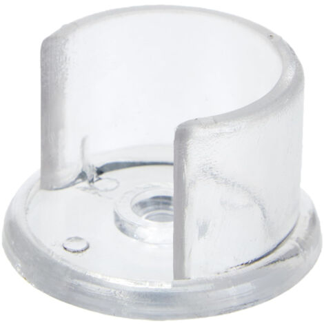 2 Supports Entre-Murs Universels Plastique ø28 - Translucide (1/5)