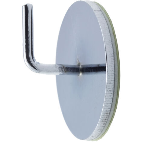 2 Supports Adhésifs Métal - Chrome - Diamètre 7