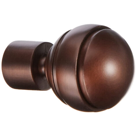Embout Rideau Boule Nickel Brun - Ateliers 28