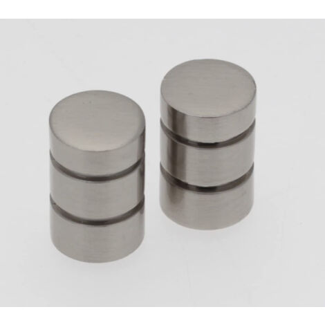 Embouts Rideaux Cylindriques Chrome Mat ATELIERS 28