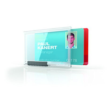 Porte-cartes de sécurité DURABLE PUSHBOX DUO - 2 cartes - Protection RFID (1/5)