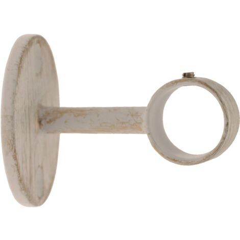 1 Support Tête de Lit - Blanc Patiné Or - 5CM - Diamètre 20 (1/2)