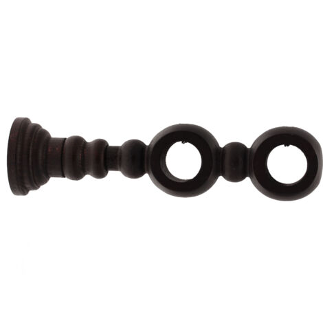 1 Support A Oeil Double - Décor Wengé - 12,5/19,5CM - Diamètre 28 (1/3)