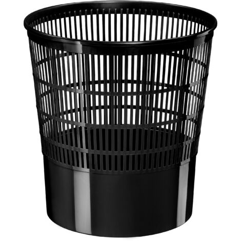 Poubelle Grillagée Noire 16L - Idéale pour le Bureau, l'École et la Maison (1/4)