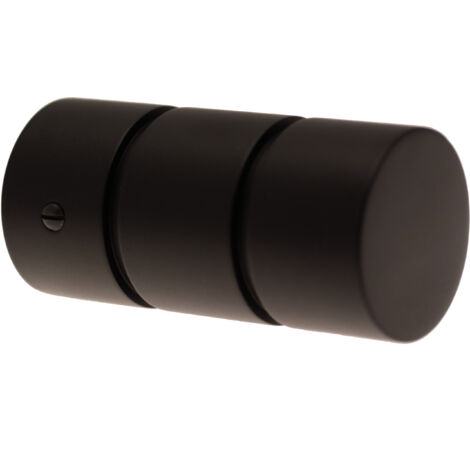 1 Embout Cylindre - Noir Satiné - Diamètre 28