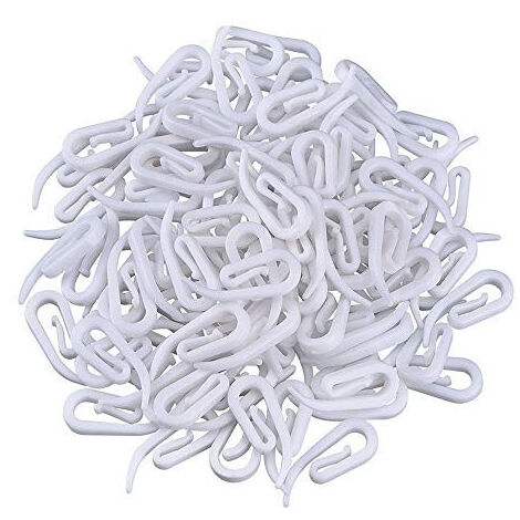 20 Agrafes escargot - Plastique - Blanc