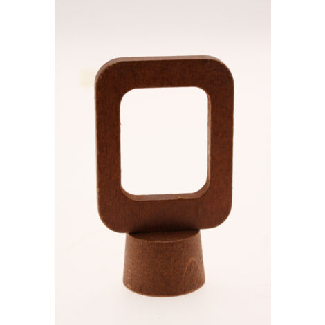 1 Embout Rectangle Ouvert - Décor Merisier - Diamètre 28 (1/3)