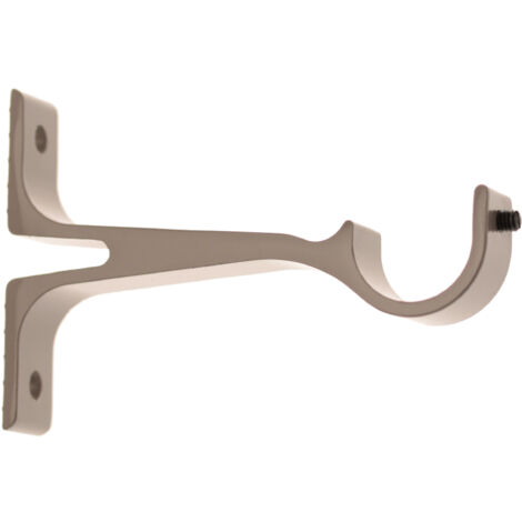 2 Supports Mur Equerre - Taupe - 7,5CM - Diamètre 20