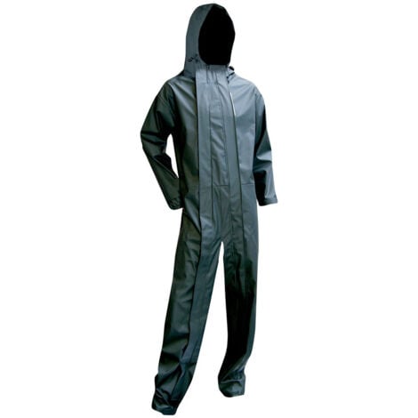 LMA 4041 METEORE Combinaison de Pluie, Kaki Foncé, Taille 2 taille S