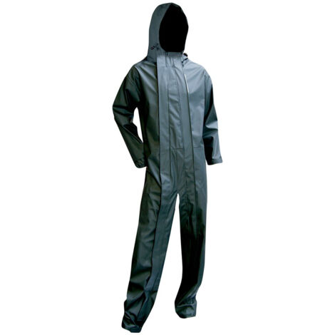 LMA 4041 METEORE Combinaison de Pluie, Kaki Foncé, Taille 2 taille S