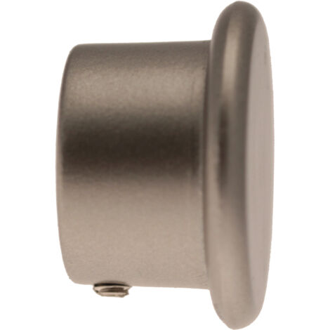2 Embouts Bouchon - Chrome Satiné - Diamètre 20 (1/2)