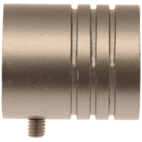 2 Embouts Cylindre - Chrome Satiné - Diamètre 20 (1/4)