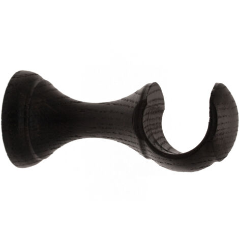 1 Support Moyen Ouvert - Chêne Wengé - 8CM - Diamètre 28 (1/3)