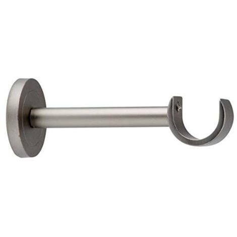 1 Support Mur Moyen Ouvert - Chrome Satiné - 12CM - Diamètre 28