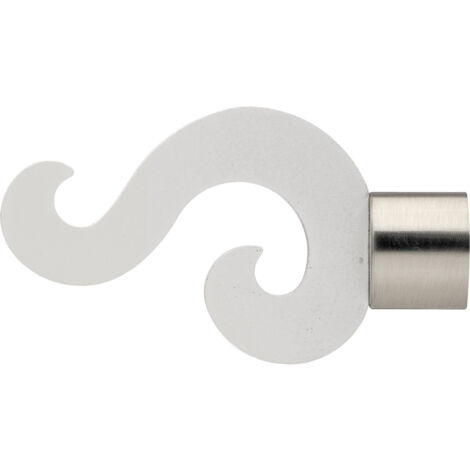 1 Embout Volute - Blanc Mat - Diamètre 28 (1/2)
