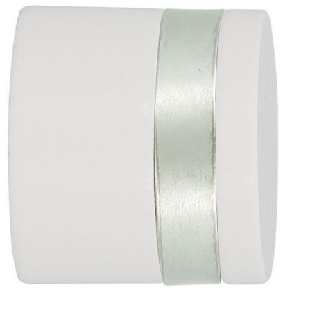 Embouts de barre à rideaux INVENTIV Ø35 - Blanc laqué