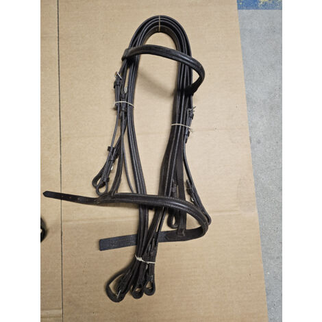 Bride Barcoo Challenger En Cuir Noir Premium Pour Cheval - Avec Rênes - 110B210BK-F