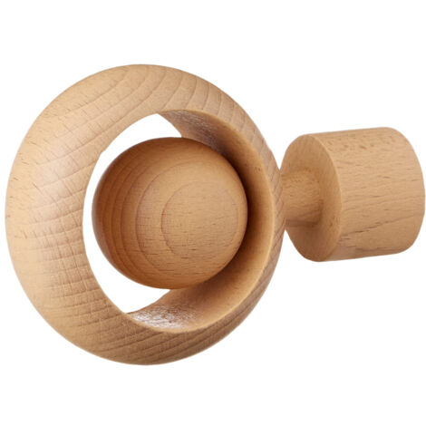 EMBOUT BOIS D35 POMMEAU DECOR MERISIER