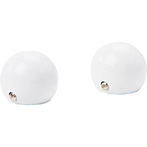 Embouts Boule Blanc pour Tringle - Ateliers 28 (1/2)