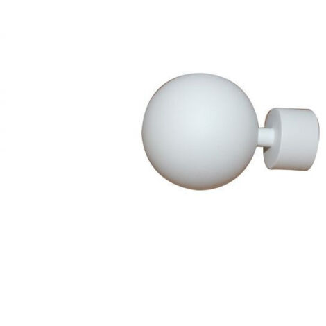 Embouts Barre Rideaux Boule Ø28mm Blanc Mat - INVENTIV