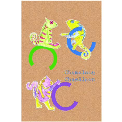 Tableau Mural Komar ABC Animal Caméléon (1/5)