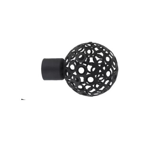 Embout Boule Perforée Noir Mat D20 - INVENTIV