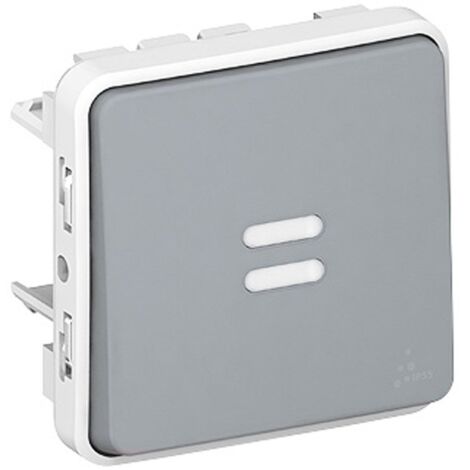Legrand 069922 Interrupteur ou va-et-vient témoin (voyant fourni) Plexo - Gris (1/2)