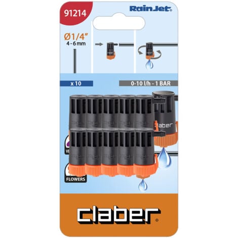 Claber Rain Jet Goutteurs Réglables - Lot de 10