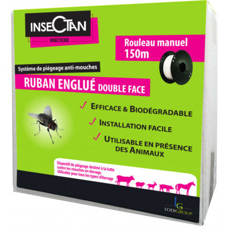 Lot De 2 Rouleaux De Ruban Adhésif Pour Piège à Mouches – 4 M Horizontal Ou Vertical à Suspendre Pour Intérieur Et Extérieur – Intérieur/extérieur – Pour Mouches à Fruits, Moustiques, Nuisibles