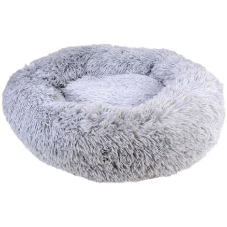CONCEPT FACTORY - Coussin lit pour animaux - Diamètre 60 cm - Texture shaggy apaisante - Voir photos