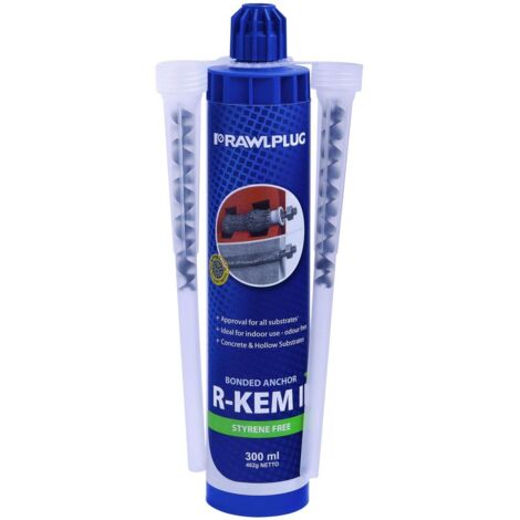 Résine Scellement Chimique R-KEM II 300ml ton gris Rawl (1/2)