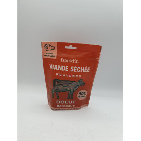 FRANKLIN - Viande séchée bœuf barbecue - 90% viande - Sans céréales - Mono-protéine - Voir photos (1/5)