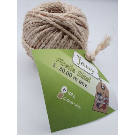 JANY - Ficelle Sisal - 30m - 100g - Naturelle et Biodégradable - Fabrication Française - Voir photos (1/4)