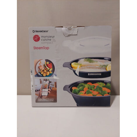 SILVERCREST-Panier vapeur SteamTop-Monsieur Cuisine Compact-Cuisson 2 niveaux-Compatible lave-vaisselle-Voir photos