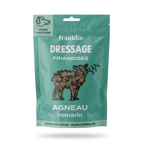 FRANKLIN - Friandises de dressage - Agneau et Romarin - Sans céréales - Digestion et Immunité - Voir photos