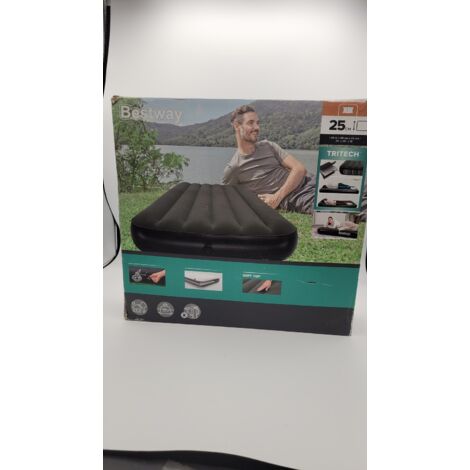 BESTWAY - Matelas gonflable 1 place - 188x99x25cm - Technologie Tritech confort ferme - Usage intérieur et extérieur - Voir photos (1/2)