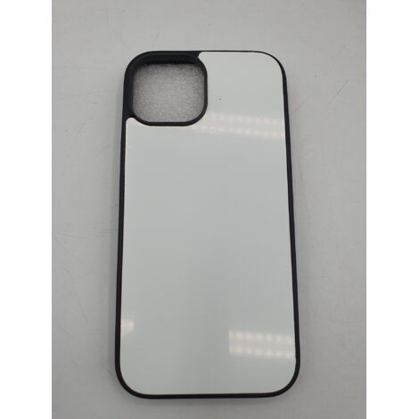 SANS MARQUE - Coque de protection pour smartphone - Vierge pour sublimation avec plaque arrière blanche - Contour noir en TPU et plastique - Grip antidérapant - Sans emballage - Voir photos pour détai (1/5)