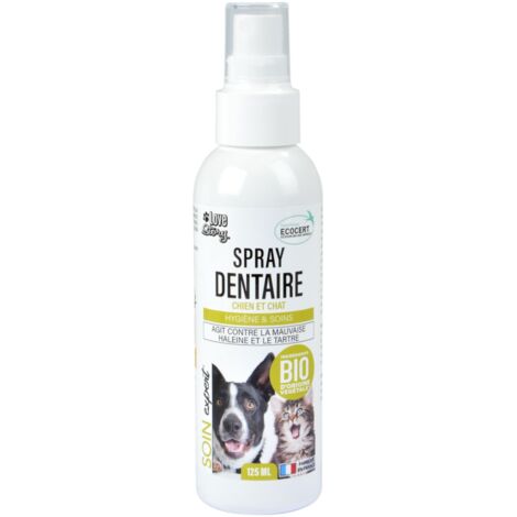 Love Story, Spray Dentaire pour Animaux Ecosoin Bio 125Ml