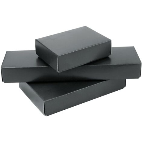 Boîte cadeaux en carton noir 3 pièces (1/4)