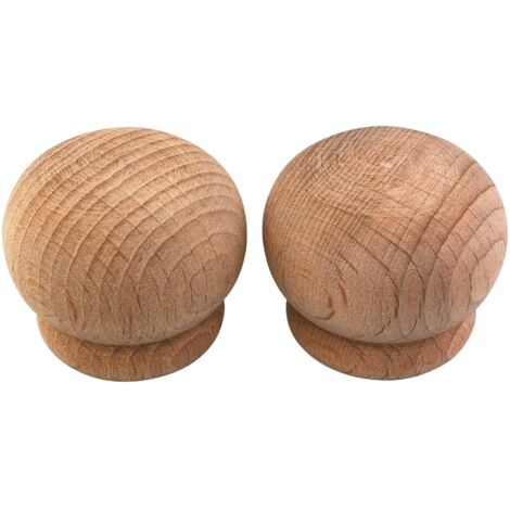 ATELIERS 28 Embout Pomme Merisier - Diamètre 28 mm - Vendu par 2 (1/2)