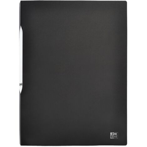 OXFORD Protège-Documents Stand'Up A4 200 vues / 100 Pochettes Couverture Polypro Opaque Noir (1/2)