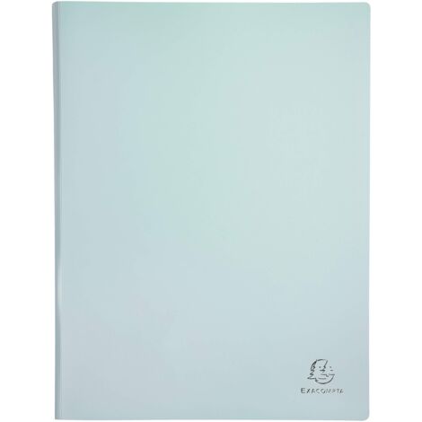 Exacompta - Réf. 88460E - 1 Protège-documents Aquarel - 40 pochettes cristal lisse - 80 vues - pour A4 - dim 24 x 32 cm - couverture en polypro semi-rigide - 5 couleurs pastels aléatoires