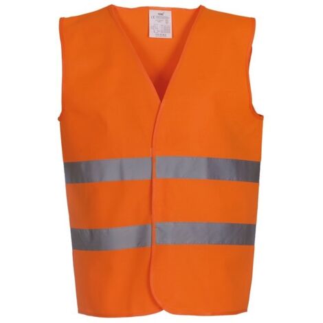 Yoko Yk003/Hvw102 Gilet Haute visibilité à 2 Bandes Homme, Orange, XXL (1/2)
