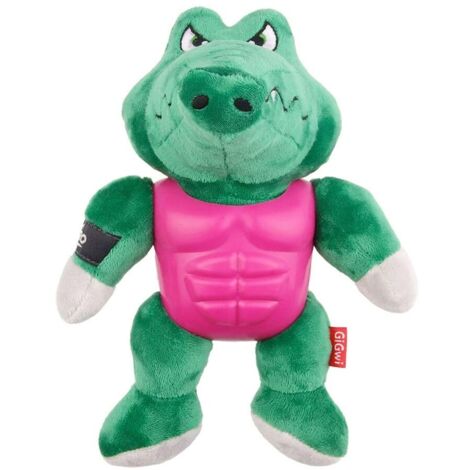 GiGwi I'm Hero TPR Armor Alligator Jouet en Peluche pour Chien avec couineur pour mâcheurs Difficiles (1/5)