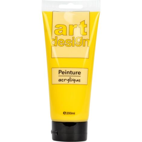 Homéa, Peinture Acrylique en Tube 200Ml Jaune (1/2)