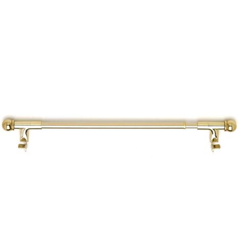 Press & GO  Ø07  1 Tringle Extensible Embout Boule80-110CM  Décor Laiton