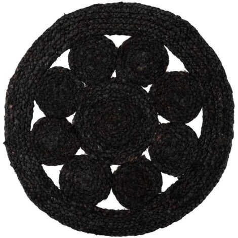 Atmosphera - Set de Table en Jute Noir 38x38 cm (1/4)
