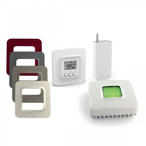 Pack radio de chauffage connecté 1 thermostat d'ambiance Tybox 5100 + 1 box Tydom 1.0 pour chaudière ou PAC DELTA DORE