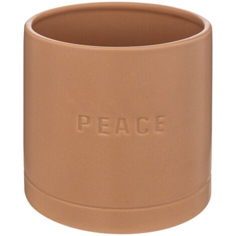 Cache-pot Avi en pot en céramique D14cm ambre - Atmosphera créateur d'intérieur (1/2)
